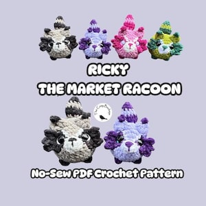 Ricky the Market Racoon / PDF Nur mit Häkelanleitung / Quick Market Make