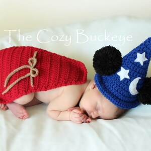 CROCHET PATTERN Newborn Wizard Mouse Hat and Cape Set Photography Prop Wizard Costume image 2