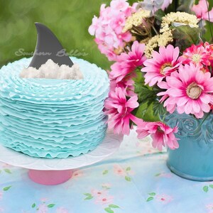 Printable Shark Fin Cupcake Toppers-print124jpw-printable Beach Party ...