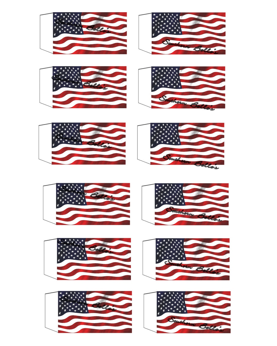 Printable American Flag Cupcake Etsy UK