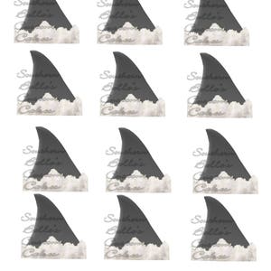 Printable Shark Fin Cupcake Toppers-print124jpw-printable Beach Party ...