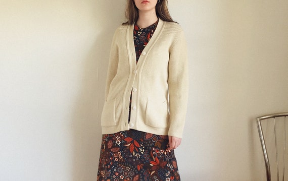80s 90s Royal Mer Bretagne Fisherman's Cardigan |