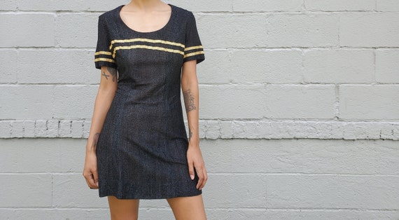 Vintage 60s 70s Young Edwardian Arpeja Black Gold