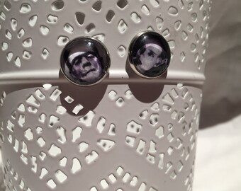 Ohrring Frankenstein und Braut, Dracula, Psycho oder Addams Family