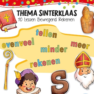 Contando pacote Sinterklaas, 10 lições enquanto aprende a calcular enquanto se move