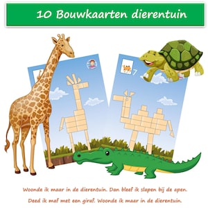 Bouwkaarten voor de dierentuin afbeelding 1