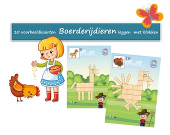 10 Bouwkaarten voor boerderijdieren