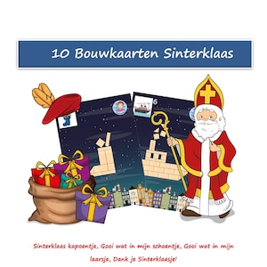 10 Bouwkaarten voor Sinterklaasfiguren