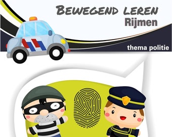 Rijmrun 'Politie', moving learning, rhyming