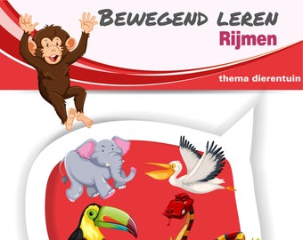 Rijmrun 'zoo', moving learning, rhyming