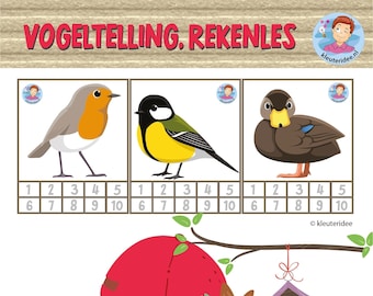 Vogeltelling, rekenen met kleuters