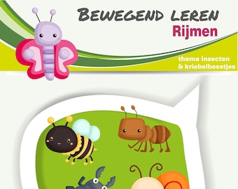 Rijmrun &#39;insects&#39;, moving learning, rhyming