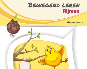 Rijmrun 'lente', bewegend leren, rijmen