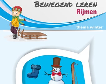 Rijmrun 'winter', bewegend leren, rijmen