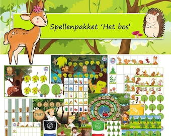 Spellenpakket thema 'Het bos'