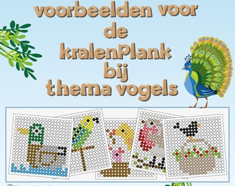 10 kralenplankvoorbeelden bij het thema vogels