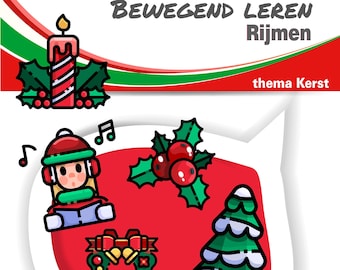 Rijmrun 'Kerst', bewegend leren, rijmen