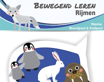 Rijmrun 'Noordpool en Zuidpool', bewegend leren, rijmen