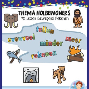 Cavemen counting package, 10 lessons of learning to count through movement