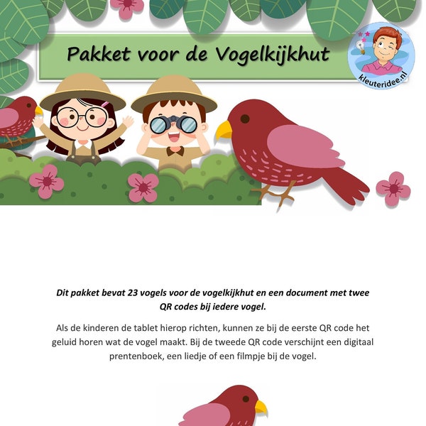 Pakket voor de vogelkijkhut