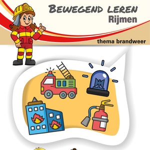 Rijmrun 'brandweer', bewegend leren, rijmen afbeelding 1