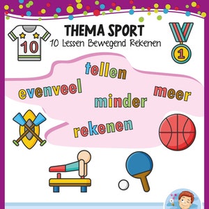 Counting package sports, 10 lessons of learning to count through movement