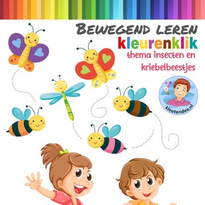 Kleurenklik Insecten, Bewegend Leren