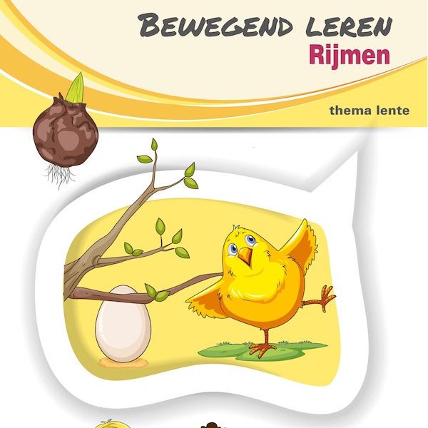 Rijmrun 'lente', bewegend leren, rijmen