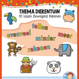 Zoo counting package, 10 lessons of learning to count through movement