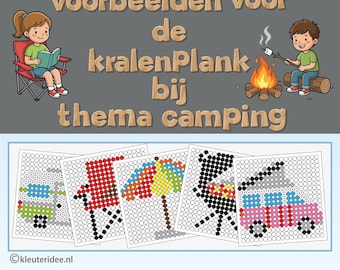 10 kralenplankvoorbeelden bij het thema camping
