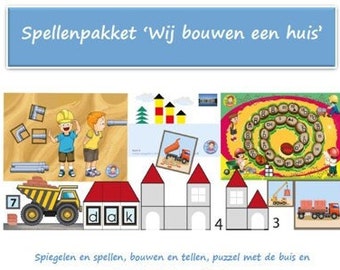 Spellenpakket 'Wij  bouwen een huis' voor kleuters