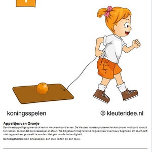 Vijftien spelkaarten A4 formaat voor koningsspelen met kleuters. kleuteridee.nl afbeelding 3