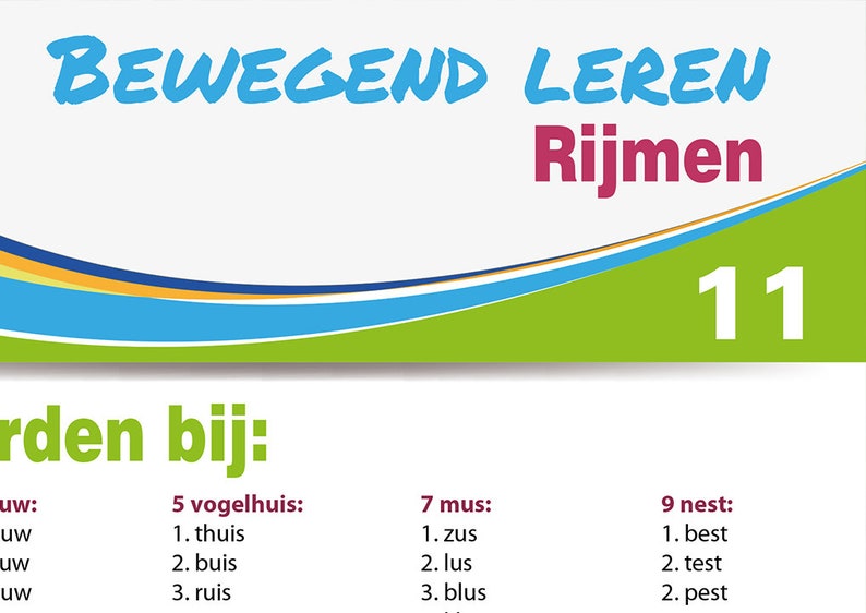 Rijmrun 'vogels', bewegend leren, rijmen afbeelding 5