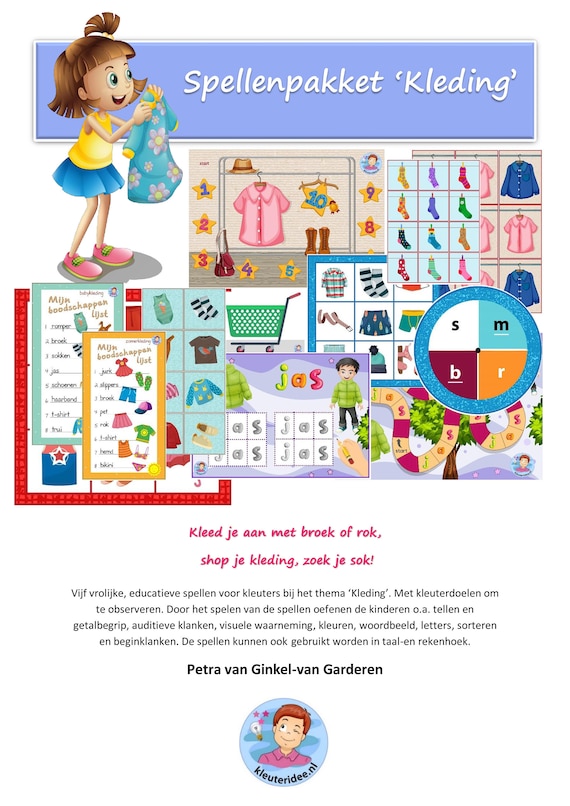 Spellenpakket thema kleding Etsy Belgie