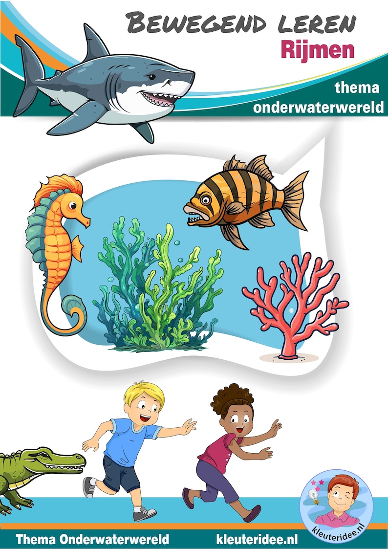 Rhyme run 'Underwater world', learning while moving, rhyming image 1