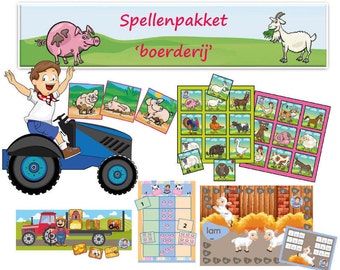 Spellenpakket 'Boerderij' voor kleuters