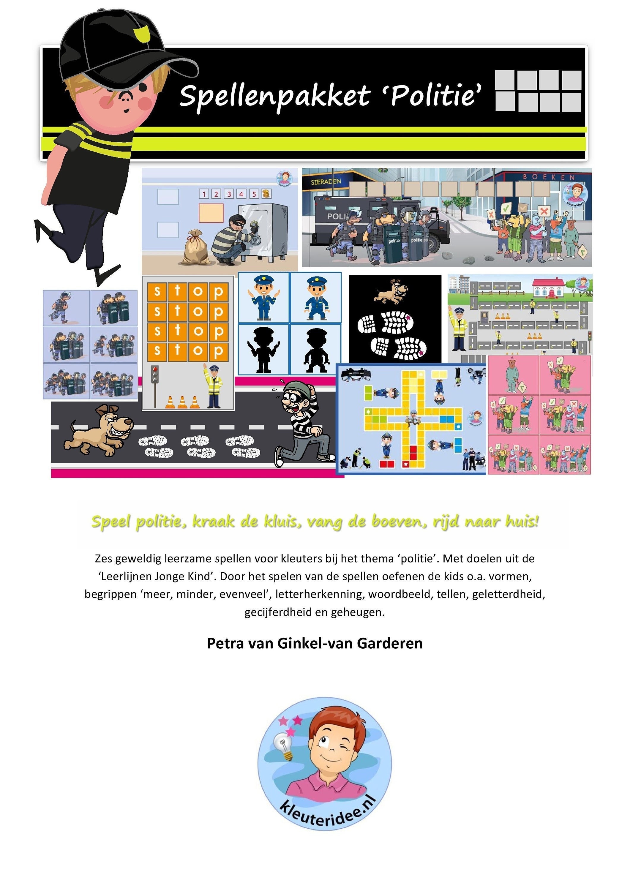 Spielepaket zum Thema Polizei für Kleinkinder, mit sechs lehrreichen  Brettspielen -  Österreich