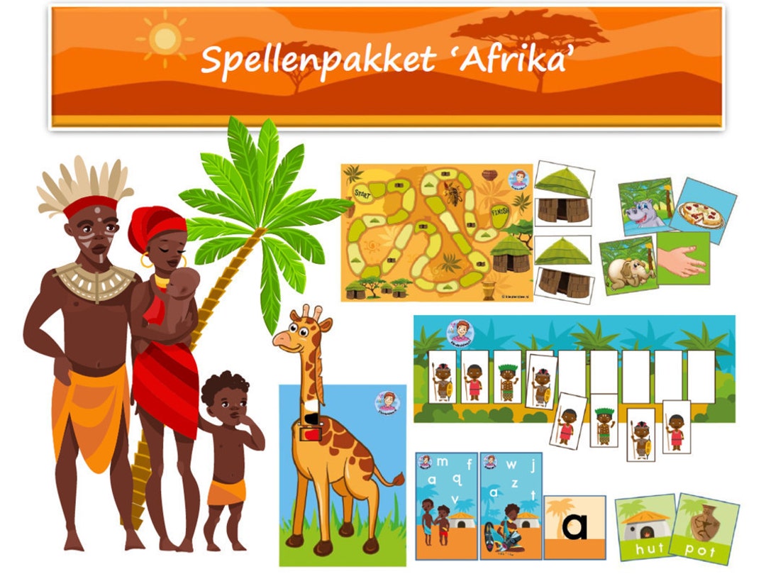 Kindergarten Games, Africa Theme - Etsy