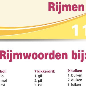 Rijmrun 'lente', bewegend leren, rijmen afbeelding 5