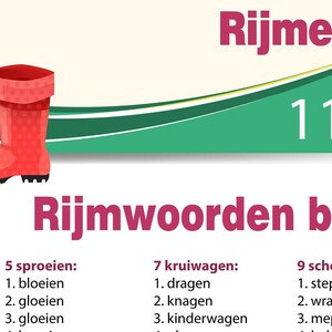 Rijmrun 'tuin', bewegend leren, rijmen afbeelding 5