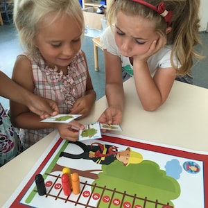 Six kindergarten games, firefighters theme image 5