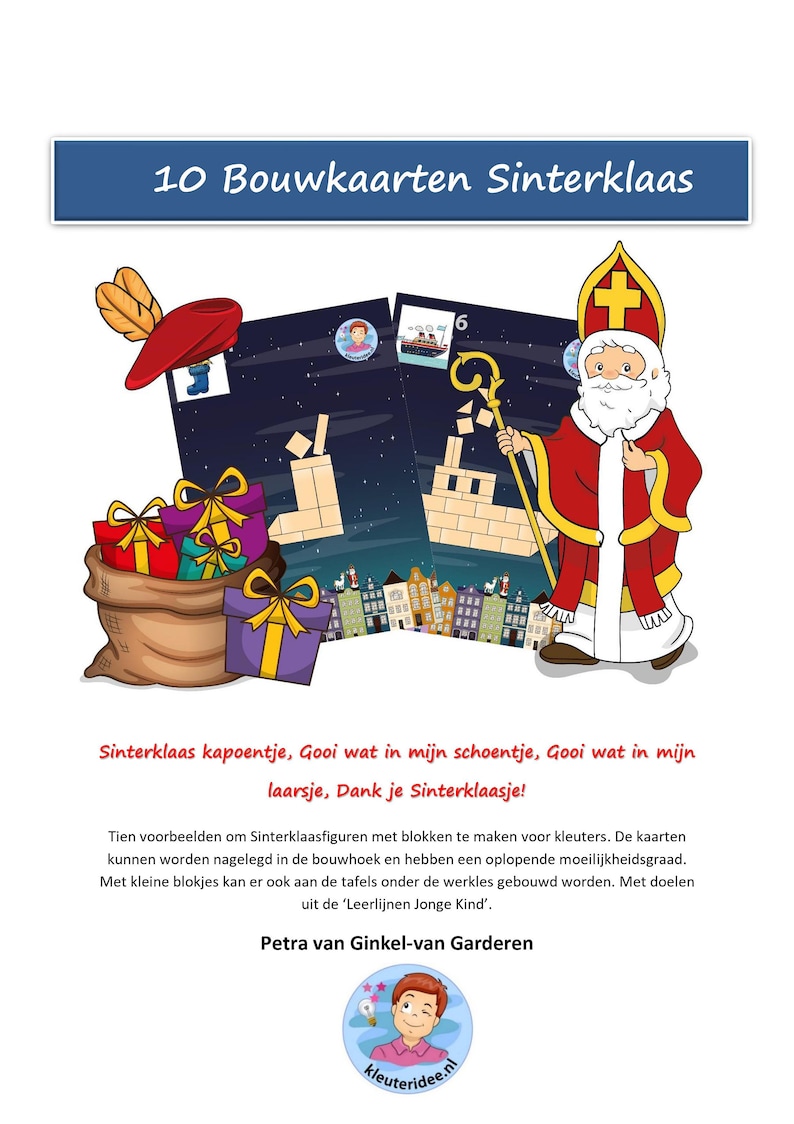 10 Bouwkaarten voor Sinterklaasfiguren afbeelding 1