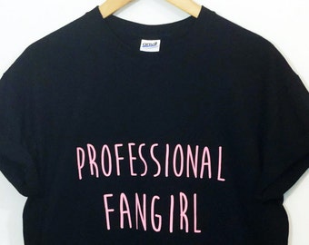 Profesjonalna koszulka Fangirl Tumblr z napisem Tee