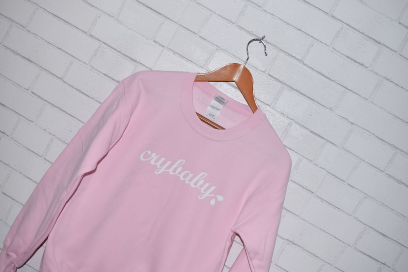 Pink Crybaby Sweatshirt Soft Pink Cozy Cry Baby Sweater - Etsy