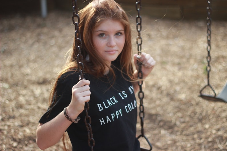 Black Is My Happy Colour Tshirt Tumblr Blogger Instagram Happy Color Shirt image 4