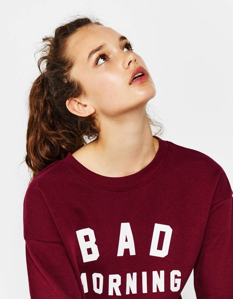 Bad Morning Sweatshirt Cozy Sweater Pullover Funny Lazy - Etsy