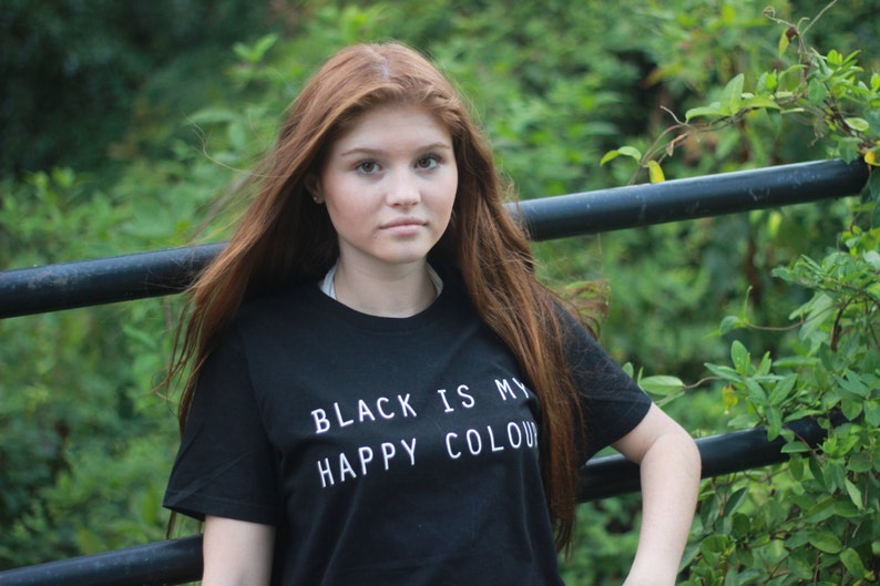 Black Is My Happy Colour Tshirt Tumblr Blogger Instagram Happy Color Shirt image 3