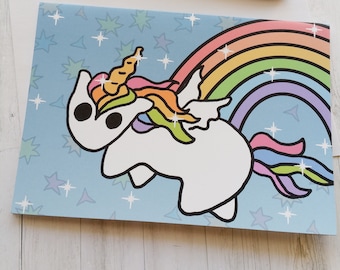 Rainbow Unicorn Card, Rainbow Card, Unicorn Card, Cute Horse Card Birthday Card Cute Greeting Card Any Occasion Card Thinking of You Note