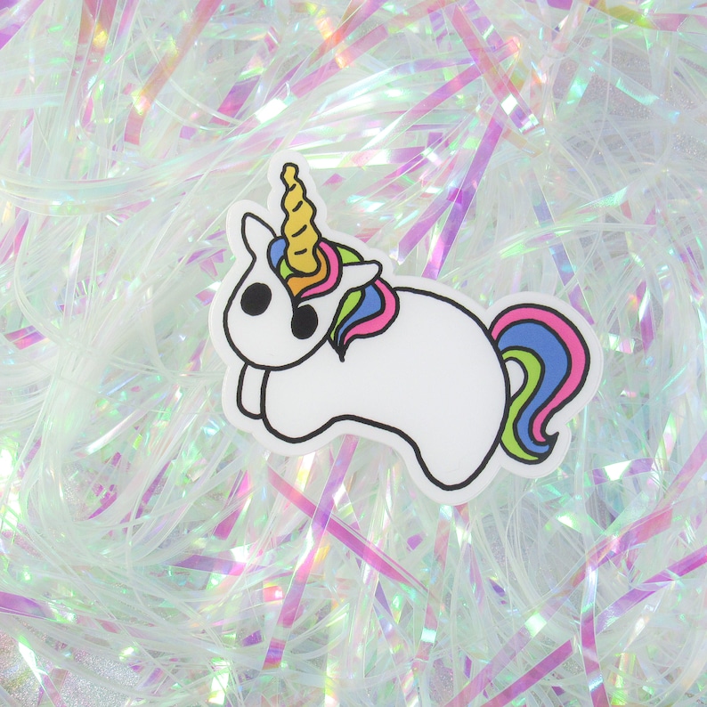 Rainbow Unicorn Sticker, Pony Laptop Sticker, Car Sticker, Skateboard Sticker, Vinyl Sticker, Horse Sticker, Rainbow Horse, I image 1