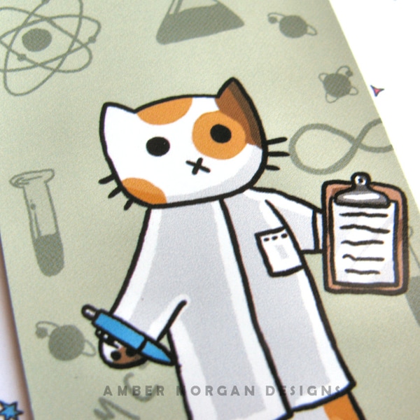 Cute Cat Magnet Scientist Cat Magnet Cute Magnet Cat Magnet Fridge Magnet Cubicle Decor Kawaii Magnet Science Kitty Clipboard Refrigerator